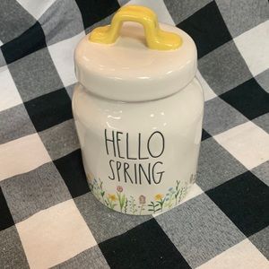 Rae Dunn Hello Spring Jar